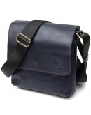 Фотография Повседневная темно-синяя кожаная сумка на плечо GRANDE PELLE 11433