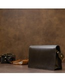 Фотография Черная женская небольшая кожаная сумка GRANDE PELLE 11434