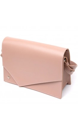 Розовая женская кожаная сумка GRANDE PELLE 11435