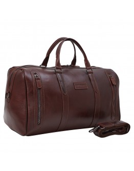 Кожаная дорожная мужская фирменная коричневая сумка TONY BELLUCCI - 1145-04