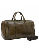 Фотография Кожаная дорожная мужская фирменная зеленая сумка TONY BELLUCCI - 1145-07
