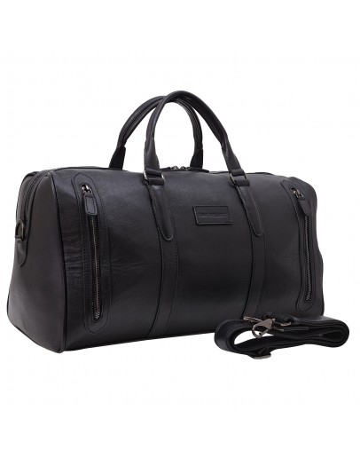 Фотография Кожаная дорожная мужская черная фирменная сумка TONY BELLUCCI - 1145-101