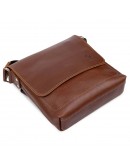 Фотография Кожаная мужская коричневая сумка на плечо GRANDE PELLE 11567