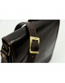 Фотография Кожаная мужская сумка на плечо темно-коричневая Time Resistance On The Road 1165201 bbrown