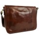 Кожаная фирменная мужская сумка на плечо The Stranger 1173301 от Time Resistance коричневая