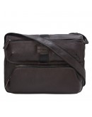 Фотография Кожаная горизонтальная коричневая сумка на плечо формата А4  TONY BELLUCCI - 1184-04