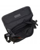 Фотография Кожаная горизонтальная черная сумка на плечо среднего размера  TONY BELLUCCI - 1184-101