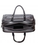 Фотография Черный вместительный кожаный фирменный портфель BOND 1209-281