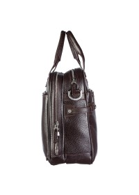 Коричневый вместительный кожаный фирменный портфель BOND 1209-286