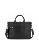 Фотография Черная кожаная сумка для ноутбука Tiding Bag 120A