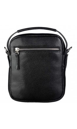 Черная кожаная маленькая сумка на плечо - барсетка BOND 1247-281