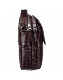 Фотография Коричневая кожаная маленькая сумка на плечо - барсетка BOND 1247-355