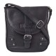Кожаная мужская черная сумка на плечо HILL BURRY HB3100A