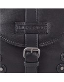 Фотография Кожаная мужская черная сумка на плечо HILL BURRY HB3100A