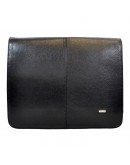 Фотография Черная удобная кожаная вместительная сумка на плечо DESISAN 1319-01