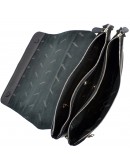 Фотография Черная удобная кожаная вместительная сумка на плечо DESISAN 1319-01