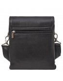 Фотография Кожаная мужская черная вместительная сумка на плечо DESISAN - 1321-101