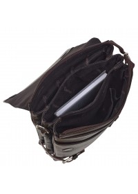 Мужская коричневая кожаная сумка на плечо DESISAN - 1327-09
