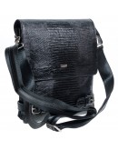 Фотография Мужская черная кожаная сумка на плечо DESISAN - 1327-143