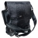 Мужская черная кожаная сумка на плечо DESISAN - 1327-143