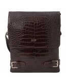 Фотография Мужская коричневая кожаная сумка на плечо DESISAN - 1327-19