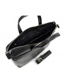 Фотография Кожаная мужская чёрная сумка для ноутбука 15.6 дюймов DESISAN 1335-01
