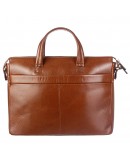 Фотография Кожаная мужская рыжая сумка для ноутбука 15.6 дюймов DESISAN 1335-015