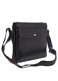 Кожаная черная мужская сумка на плечо DESISAN - 1357-101