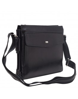 Кожаная черная мужская сумка на плечо DESISAN - 1357-101