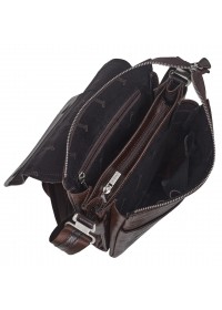 Мужская коричневая кожаная сумка на плечо DESISAN 1359-142