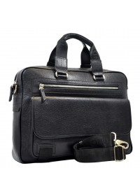 Мужской кожаный черный портфель BOND 1364-281