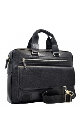 Мужской кожаный черный портфель BOND 1364-281