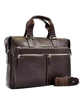 Мужской кожаный коричневый портфель BOND 1366-286