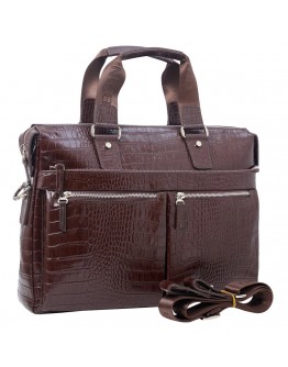 Мужской кожаный коричневый портфель BOND 1366-355
