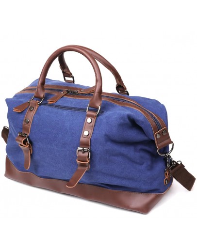 Фотография Большая синяя дорожная мужская сумка 79038BL