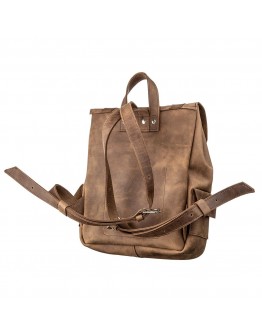 Винтажный кожаный небольшой рюкзак SHVIGEL 13948