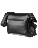 Фотография Черная кожаная мужская сумка на плечо Shvigel 13970