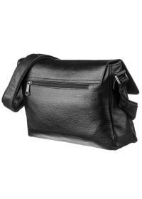 Черная кожаная мужская сумка на плечо Shvigel 13970