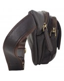 Фотография Кожаная мужская коричневая сумка на пояс BOND 1403-04