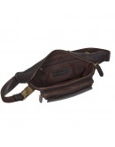 Фотография Кожаная мужская коричневая сумка на пояс BOND 1403-04