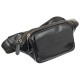 Кожаная мужская черная сумка на пояс BOND 1403-1