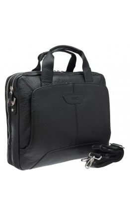 Мужской кожаный черный портфель BOND 1404-281