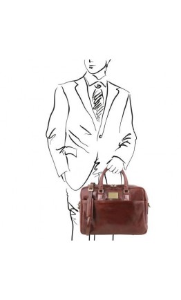 Коричневая мужская сумка портфель Tuscany Leather TL141241 brown