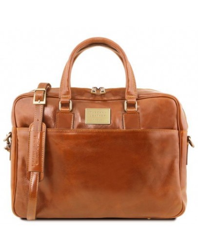 Фотография Мужская сумка портфель медового цвета Tuscany Leather TL141241 honey