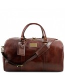 Фотография Кожаная коричневая дорожная сумка - даффл Tuscany Leather Voyager TL141247