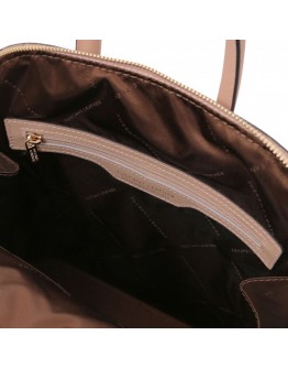 Женский кожаный рюкзак телесного цвета Tuscany Leather Olimpia TL141631 nude