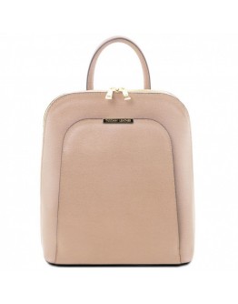 Женский кожаный рюкзак телесного цвета Tuscany Leather Olimpia TL141631 nude