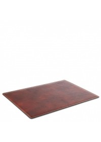 Коричневый кожаный фирменный коврик на рабочий стол Tuscany Lether TL141892 brown