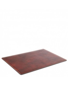 Коричневый кожаный фирменный коврик на рабочий стол Tuscany Lether TL141892 brown