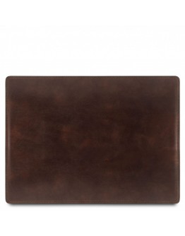 Темно-коричневый кожаный фирменный коврик на рабочий стол Tuscany Lether TL141892 bbrown